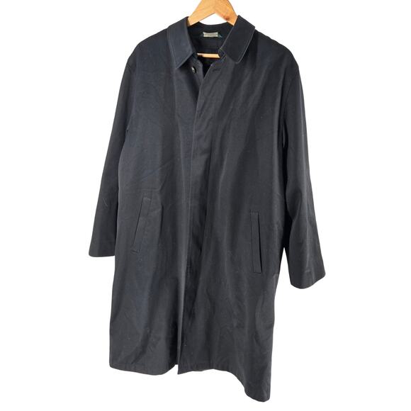 Lauren Ralph Lauren Other - Ralph Lauren Black Mens 42R Trench Coat Removable Lining Classic Old Money Prep